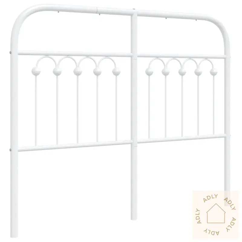 Sengegavl I Metall Hvit 120 Cm
