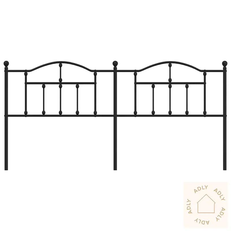 Sengegavl I Metall Svart 193 Cm