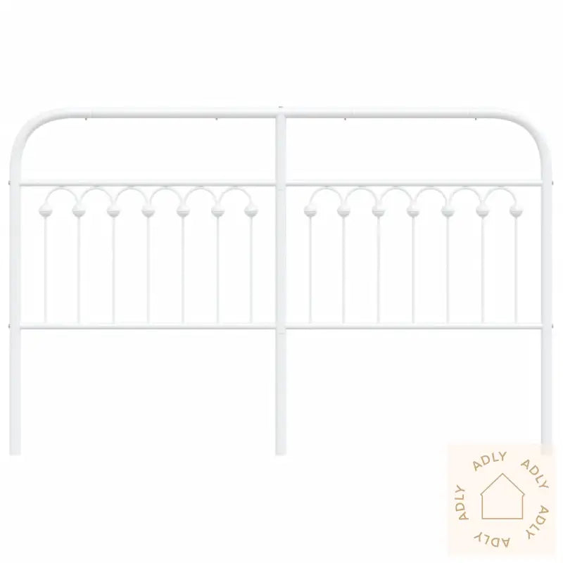 Sengegavl I Metall Hvit 150 Cm