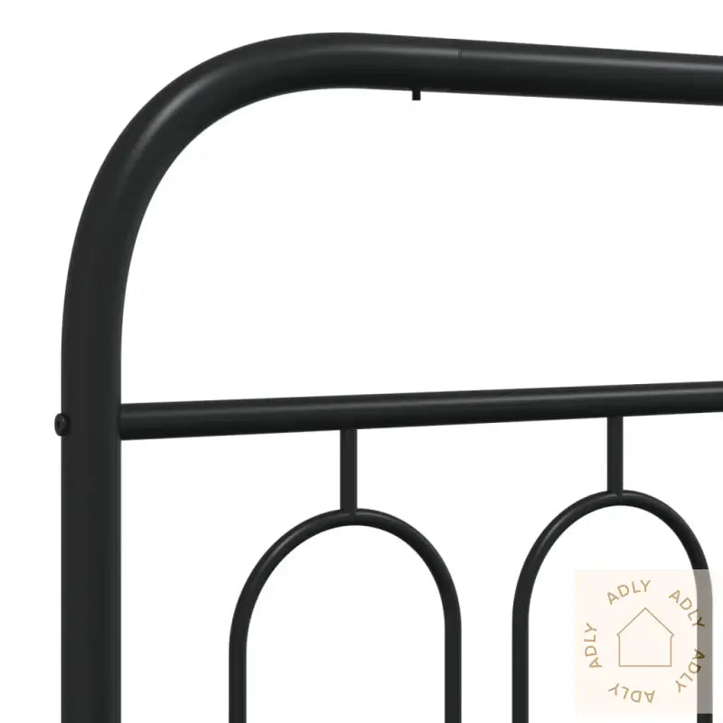Sengegavl I Metall Svart 193 Cm