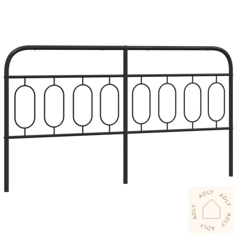 Sengegavl I Metall Svart 193 Cm