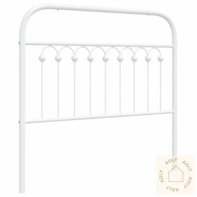 Sengegavl I Metall Hvit 100 Cm