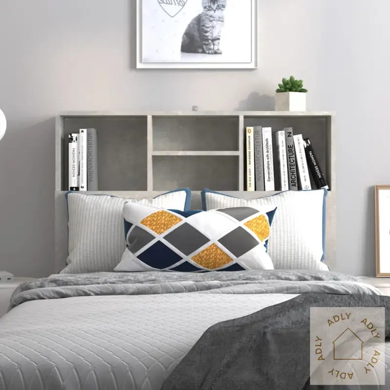 Sengegavlskap Betonggrå 100X19X103,5 Cm