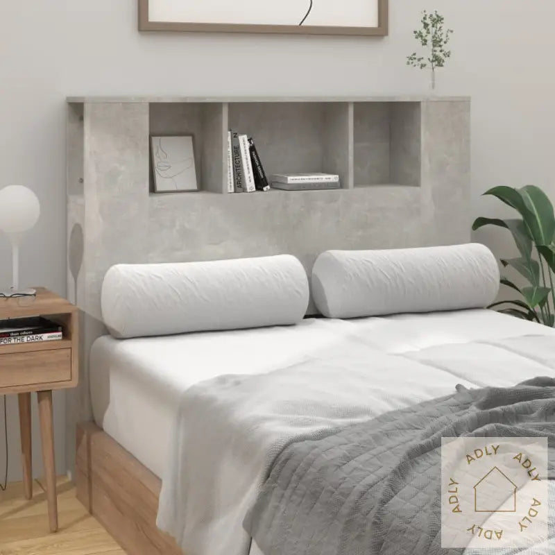 Sengegavlskap Betonggrå 120X18,5X102,5 Cm