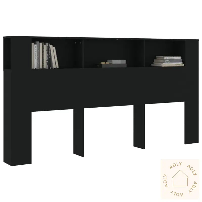 Sengegavlskap Svart 200X18,5X104,5 Cm