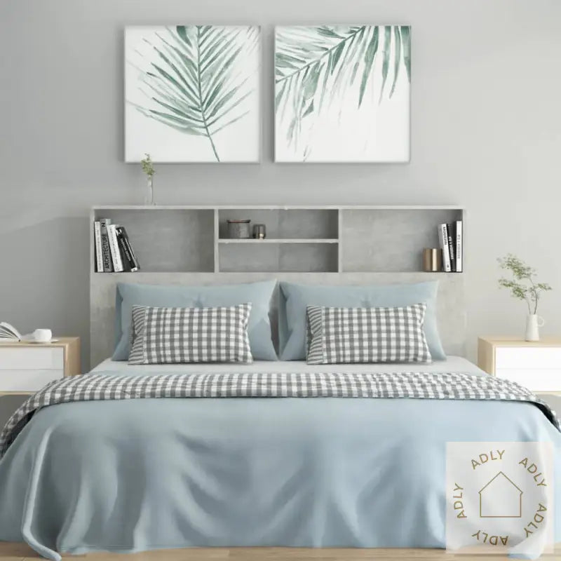 Sengegavlskap Betonggrå 160X19X103,5 Cm