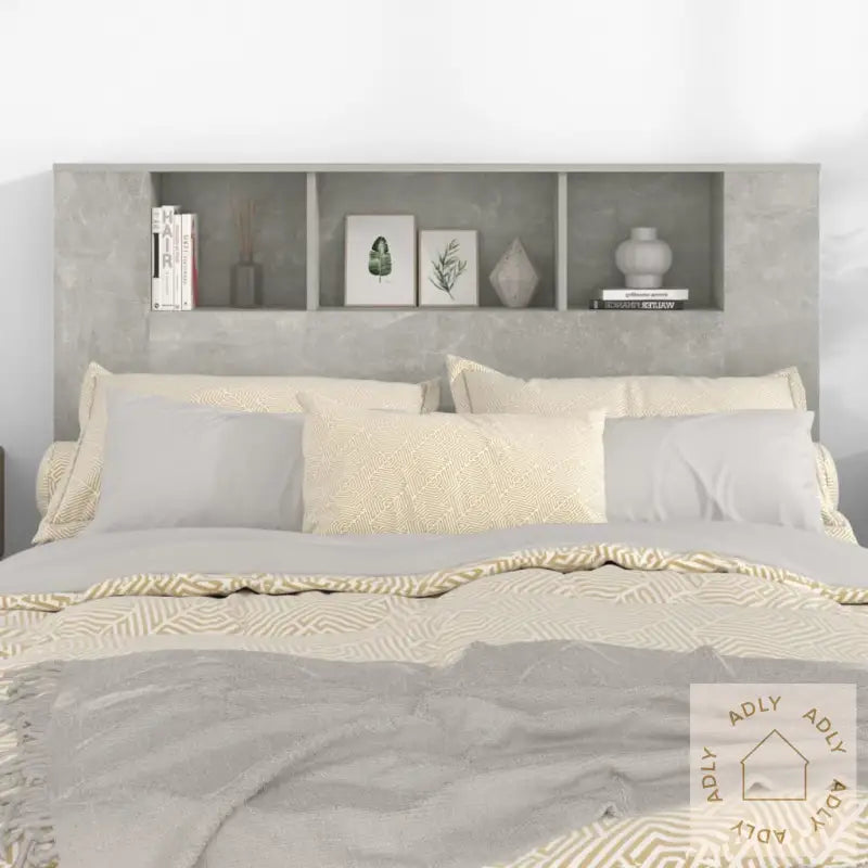 Sengegavlskap Betonggrå 140X18,5X104,5 Cm