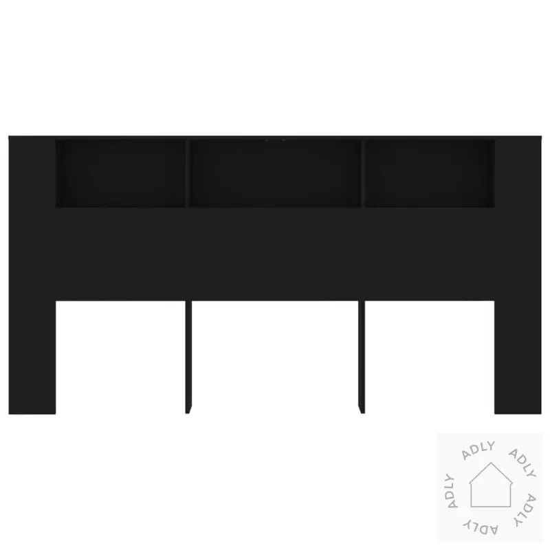 Sengegavlskap Svart 200X18,5X104,5 Cm