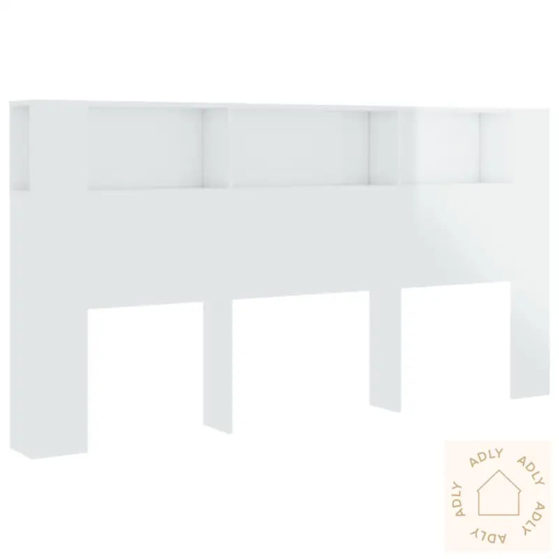 Sengegavlskap Høyglans Hvit 200X18,5X104,5 Cm