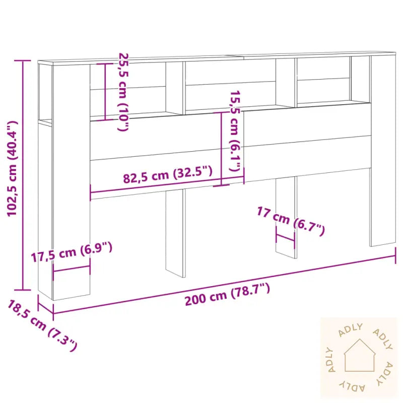 Hodegavl Gammelt Tre 200X18,5X102,5 Cm Konstruert Tre