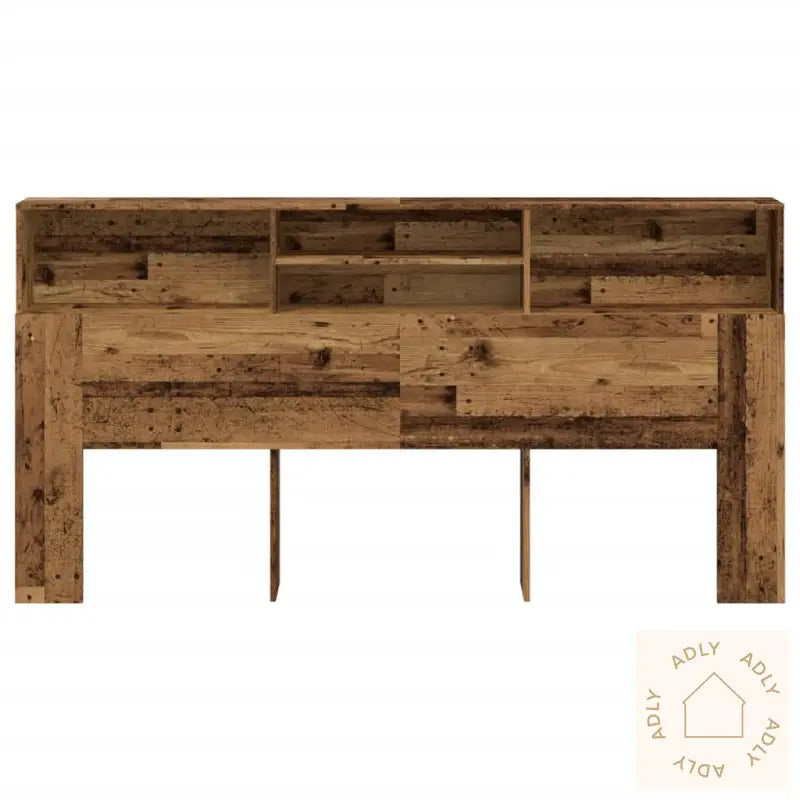 Hodegavl Med Hyller Gammelt Tre 200X19X103,5 Cm Konstruert Tre