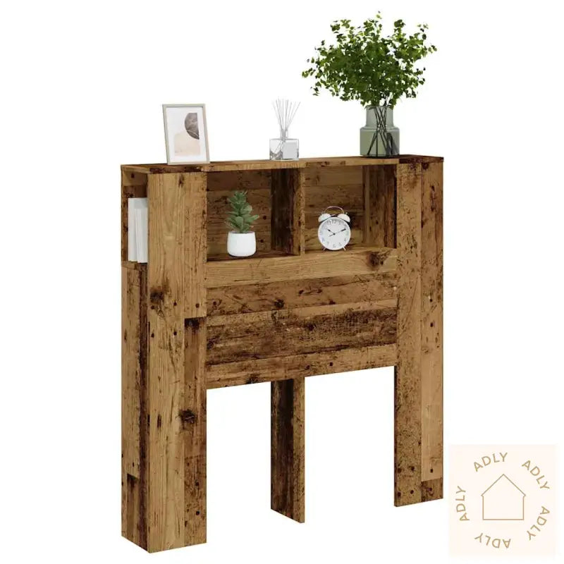 Hodegavl Med Hylle Gammelt Tre 100X19X104,5 Cm Konstruert Tre
