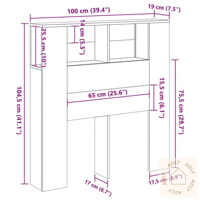 Hodegavl Med Hylle Gammelt Tre 100X19X104,5 Cm Konstruert Tre