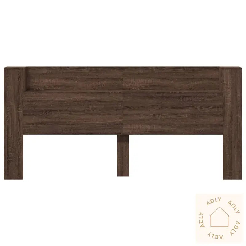 Hodegavl Skap Med Led Brun Eik 220X16,5X103,5 Cm