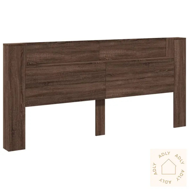 Hodegavl Skap Med Led Brun Eik 220X16,5X103,5 Cm