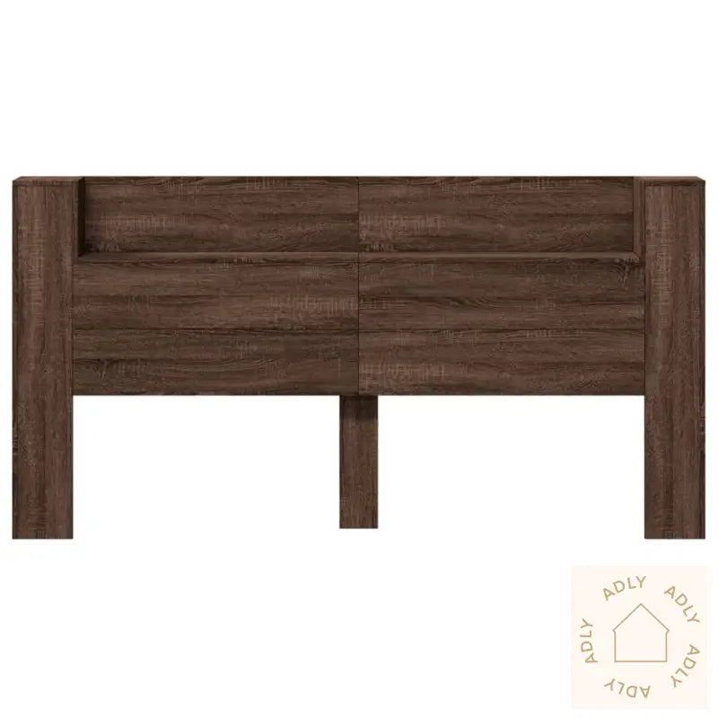 Hodegavl Skap Med Led Brun Eik 200X16,5X103,5 Cm