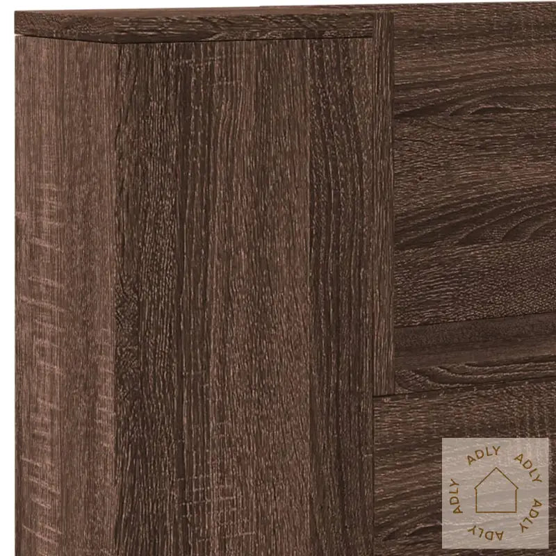 Hodegavl Skap Med Led Brun Eik 200X16,5X103,5 Cm