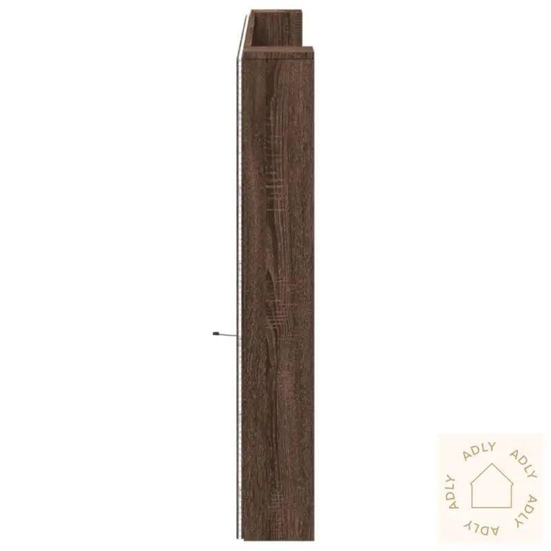 Hodegavl Skap Med Led Brun Eik 200X16,5X103,5 Cm