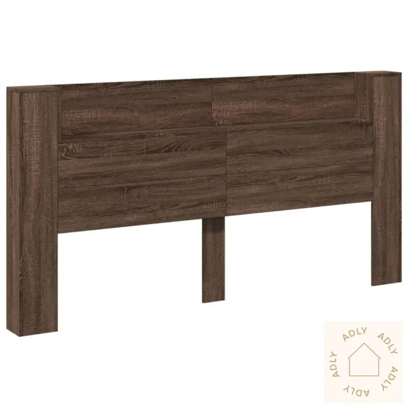 Hodegavl Skap Med Led Brun Eik 200X16,5X103,5 Cm