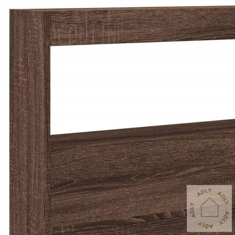 Hodegavl Skap Med Led Brun Eik 220X17X102 Cm