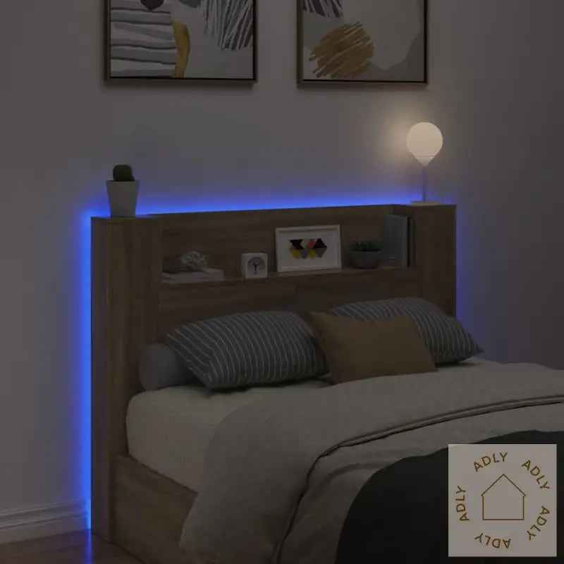 Hodegavl Skap Med Led Sonoma Eik 140X16,5X103,5 Cm