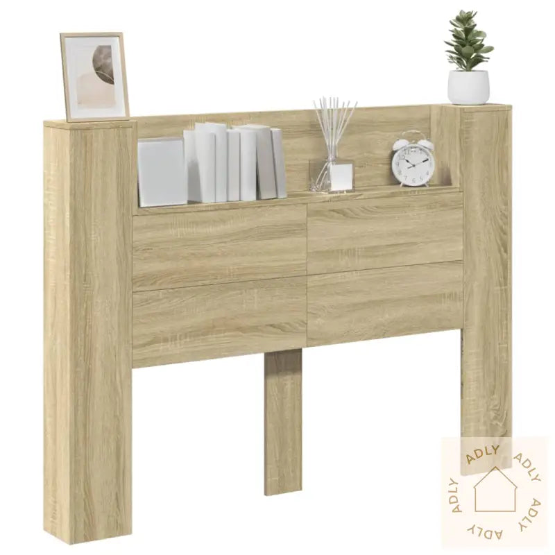 Hodegavl Skap Med Led Sonoma Eik 140X16,5X103,5 Cm
