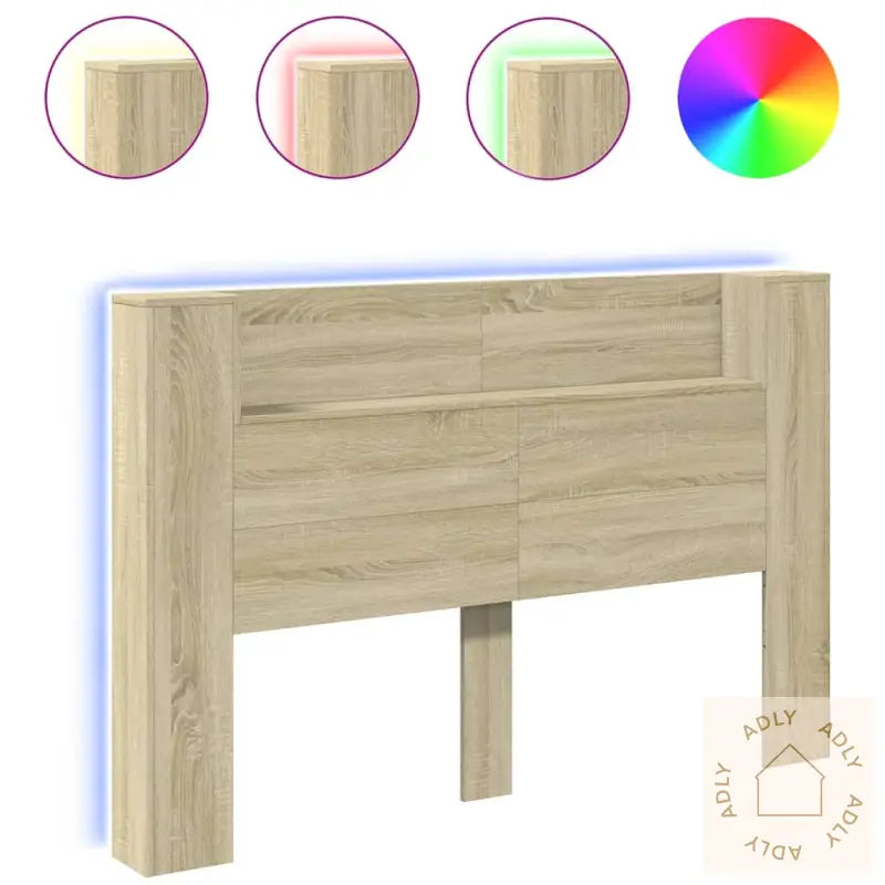 Hodegavl Skap Med Led Sonoma Eik 160X16,5X103,5 Cm