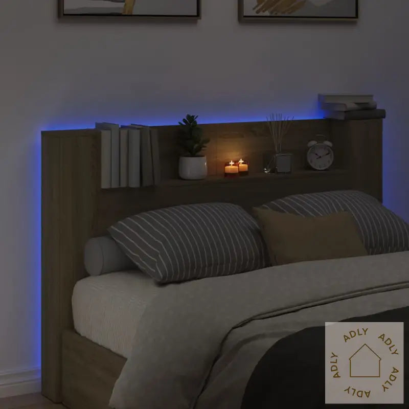 Hodegavl Skap Med Led Sonoma Eik 160X16,5X103,5 Cm