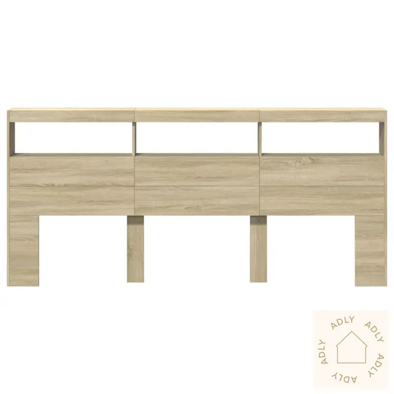 Hodegavl Skap Med Led Sonoma Eik 220X17X102 Cm