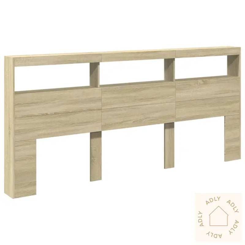 Hodegavl Skap Med Led Sonoma Eik 220X17X102 Cm