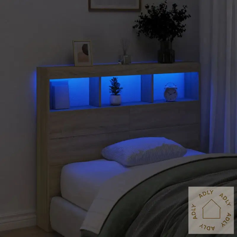 Hodegavl Skap Med Led Sonoma Eik 120X17X102 Cm