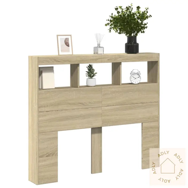 Hodegavl Skap Med Led Sonoma Eik 120X17X102 Cm