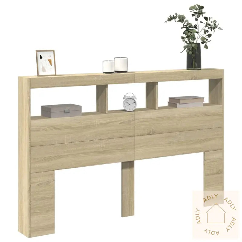 Hodegavl Skap Med Led Sonoma Eik 160X17X102 Cm