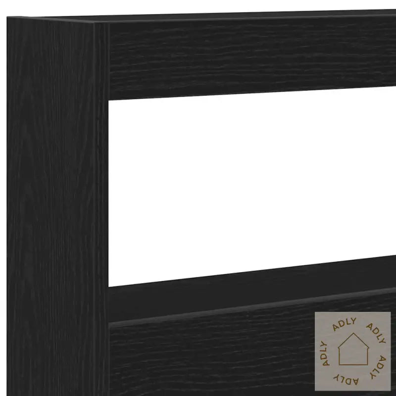 Hodegavl Skap Med Led Svart Eik 160X17X102 Cm