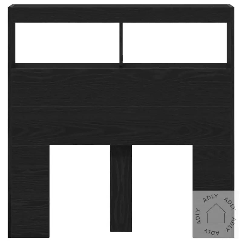 Hodegavl Skap Med Led Svart Eik 100X17X102 Cm