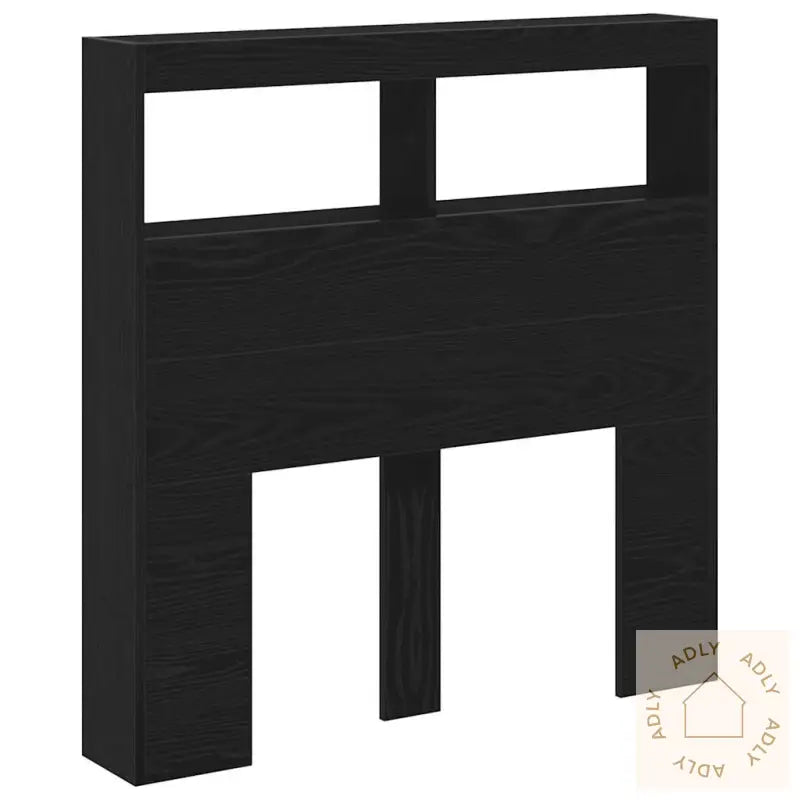 Hodegavl Skap Med Led Svart Eik 100X17X102 Cm