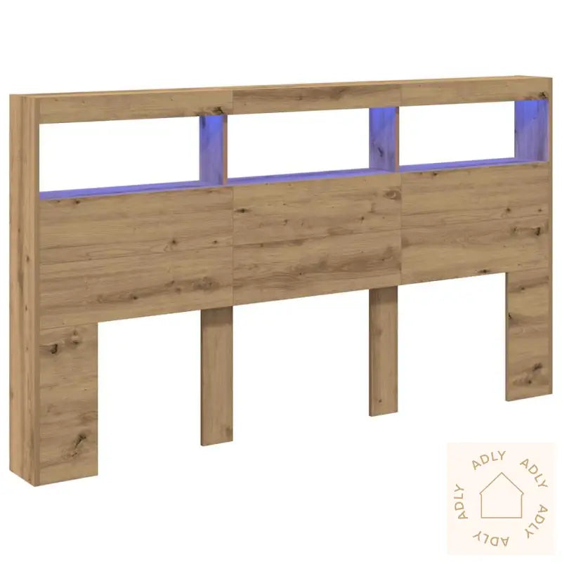 Hodegavl Skap Med Led Artisan Eik 180X17X102 Cm