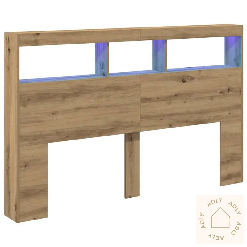 Hodegavl Skap Med Led Artisan Eik 160X17X102 Cm