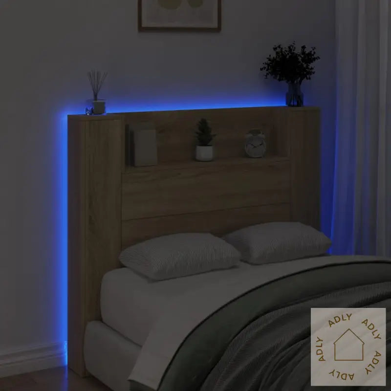 Hodegavl Skap Med Led Sonoma Eik 120X16,5X103,5 Cm
