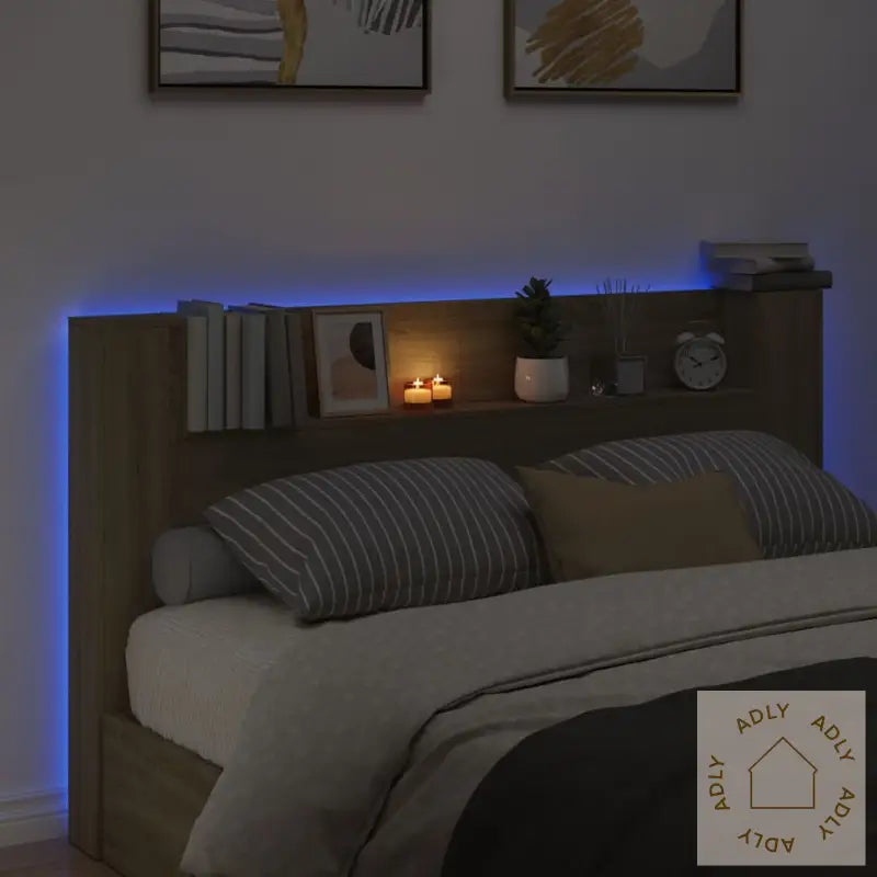 Hodegavl Skap Med Led Sonoma Eik 180X16,5X103,5 Cm