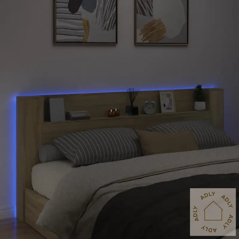Hodegavl Skap Med Led Sonoma Eik 220X16,5X103,5 Cm