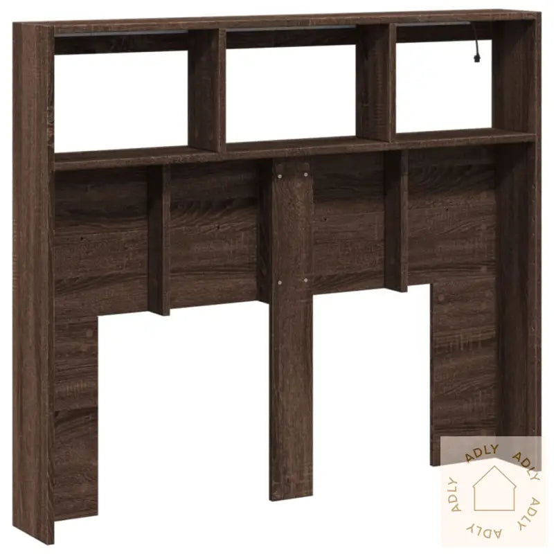 Hodegavl Skap Med Led Brun Eik 120X17X102 Cm
