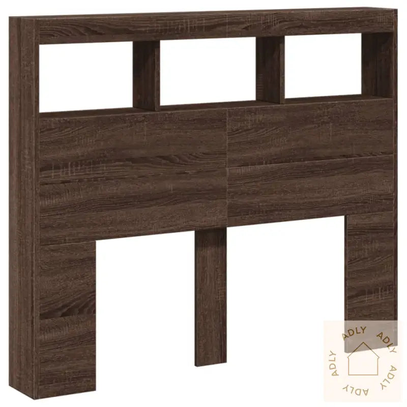 Hodegavl Skap Med Led Brun Eik 120X17X102 Cm