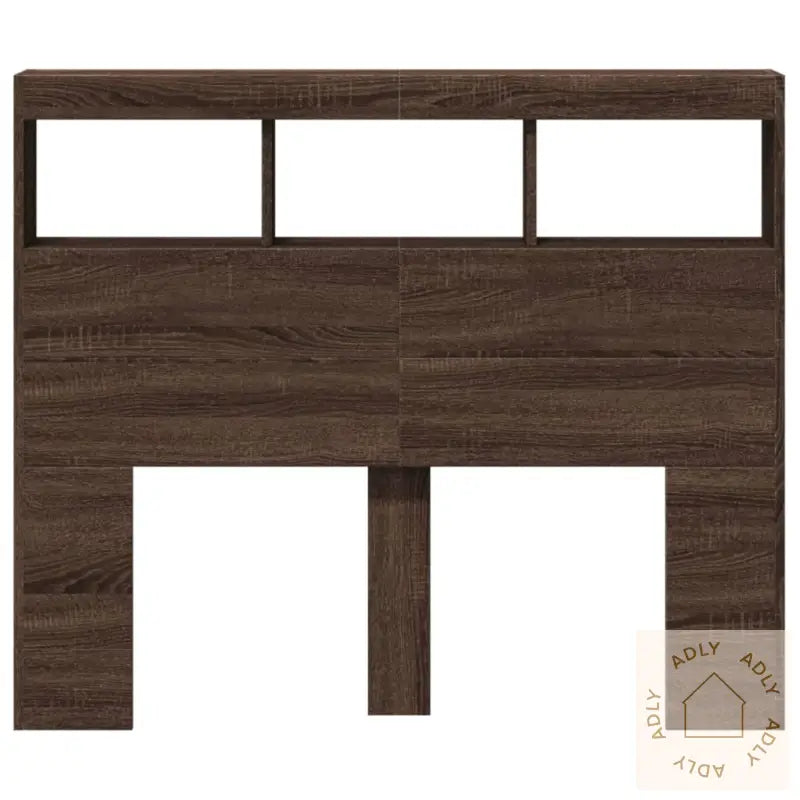 Hodegavl Skap Med Led Brun Eik 120X17X102 Cm