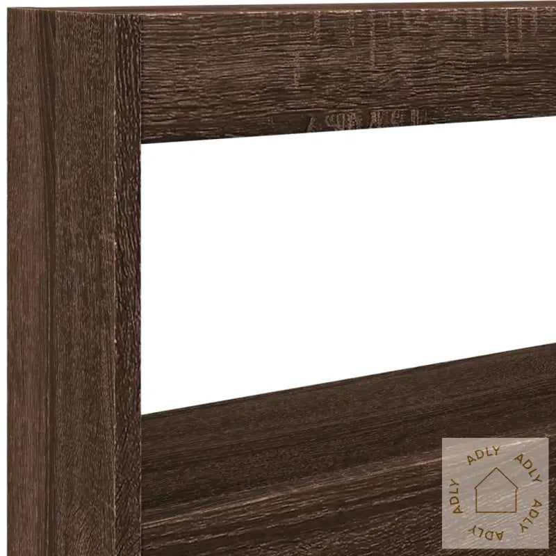 Hodegavl Skap Med Led Brun Eik 120X17X102 Cm