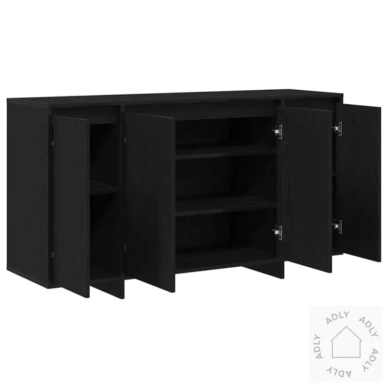 Svart Eik Serveringsskap Svart Eik Tre-Finer 135 X 41 X 75 Cm