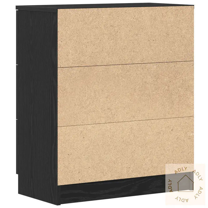 Svart Eik Skap 60X30X70 Cm Konstruert Tre