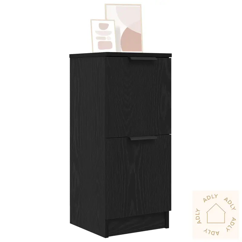 Svart Eik Sideboard - 30X30X70 Cm