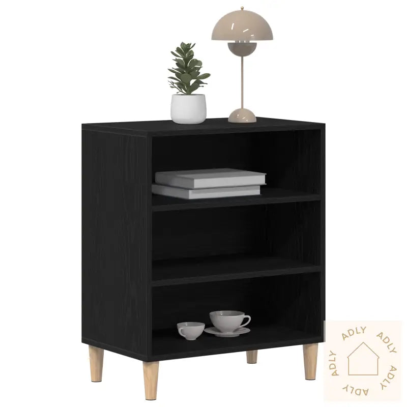 Sideboard I Svart Eik 57X35X70 Cm Laget Av Tre