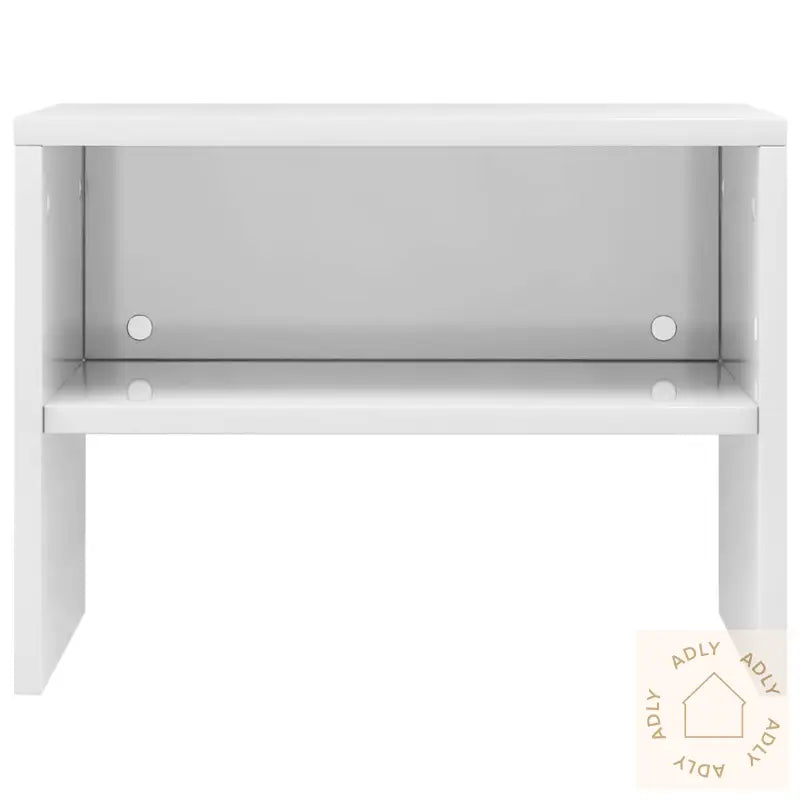 Nattbord 2 Stk Høyglans Hvit 40X30X30 Cm Konstruert Tre